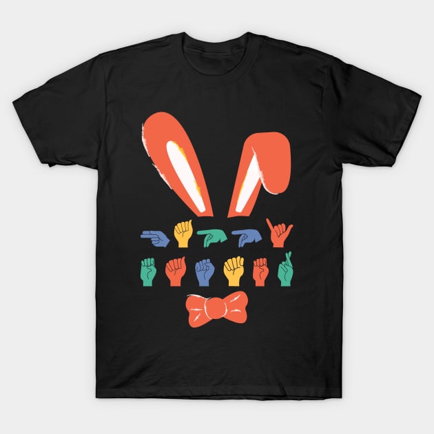 ASL Happy Easter IV - Cute Easter T-Shirt by lemonpepper